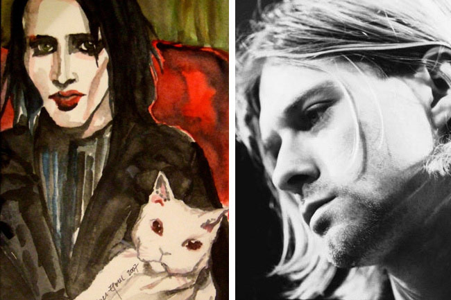 Curt Cobain and Marilyn Manson